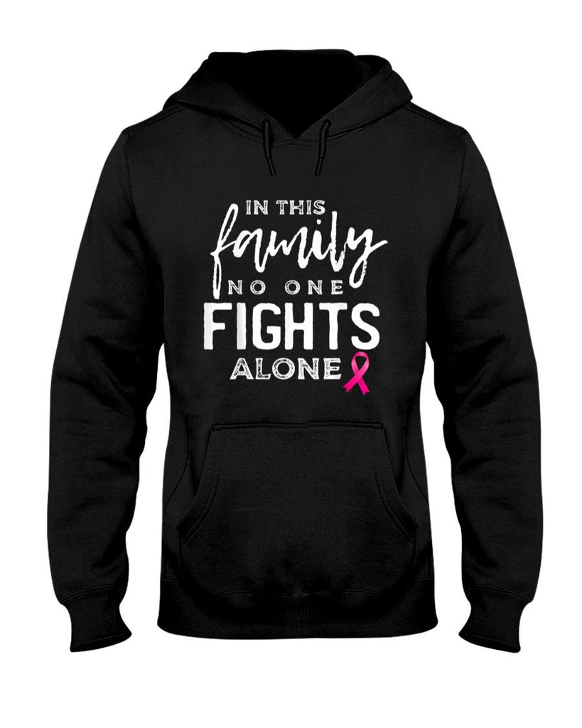 In this family no one fights alone breast cancer gift T-Shirt