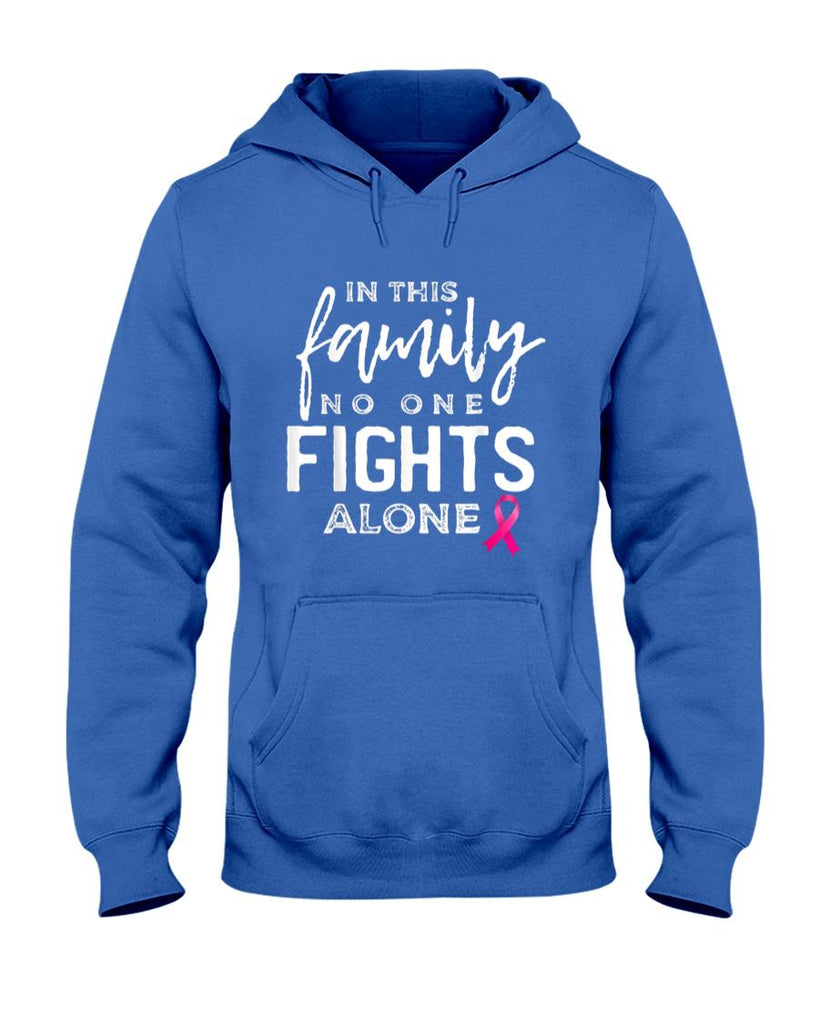 In this family no one fights alone breast cancer gift T-Shirt
