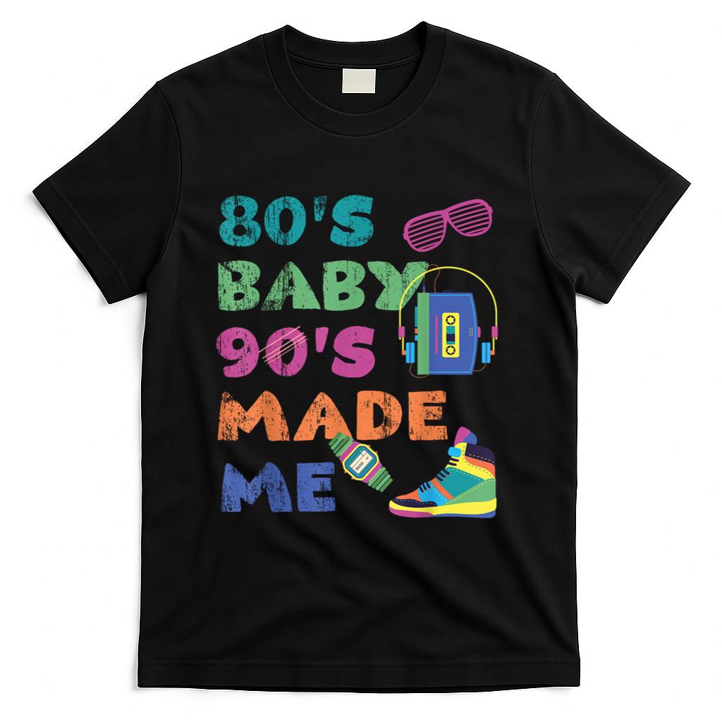 Retro Nostalgia - Vintage 1980s 80's Baby 1990s 90's Made Me Retro Nostalgia T-Shirt