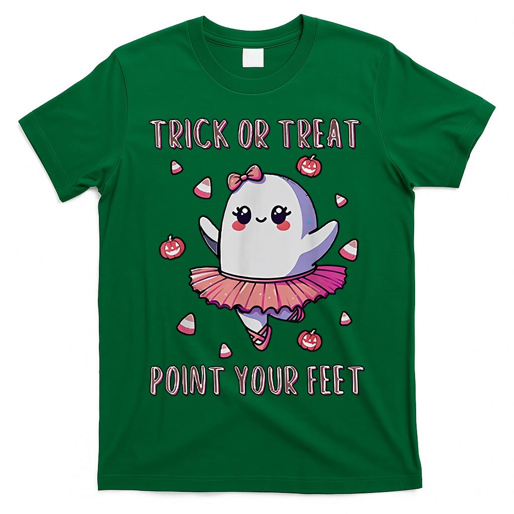 Trick Or Treat Point Your Feet Halloween Ghost Dance Teacher T-Shirt