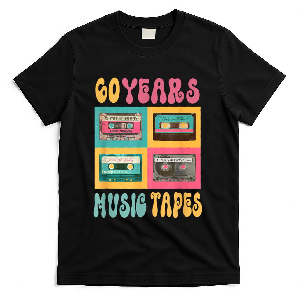 Retro Nostalgia - 60 Years Music Tapes Birthday Retro Nostalgia 1963 Cassette T-Shirt