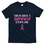 Breast Cancer What Survivor Look Like Awareness Ribbon Women T-Shirt