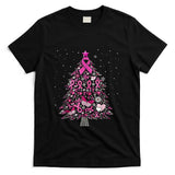 Breast Cancer Christmas Tree Snowflakes Ornament Decoration T-Shirt