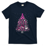 Breast Cancer Christmas Tree Snowflakes Ornament Decoration T-Shirt