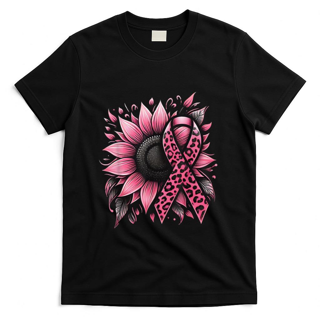 Sunflower Pink Breast Cancer Awareness T-Shirt