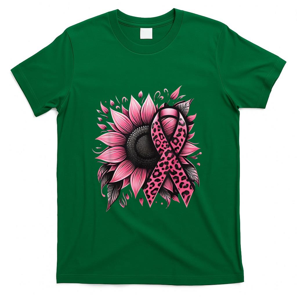 Sunflower Pink Breast Cancer Awareness T-Shirt
