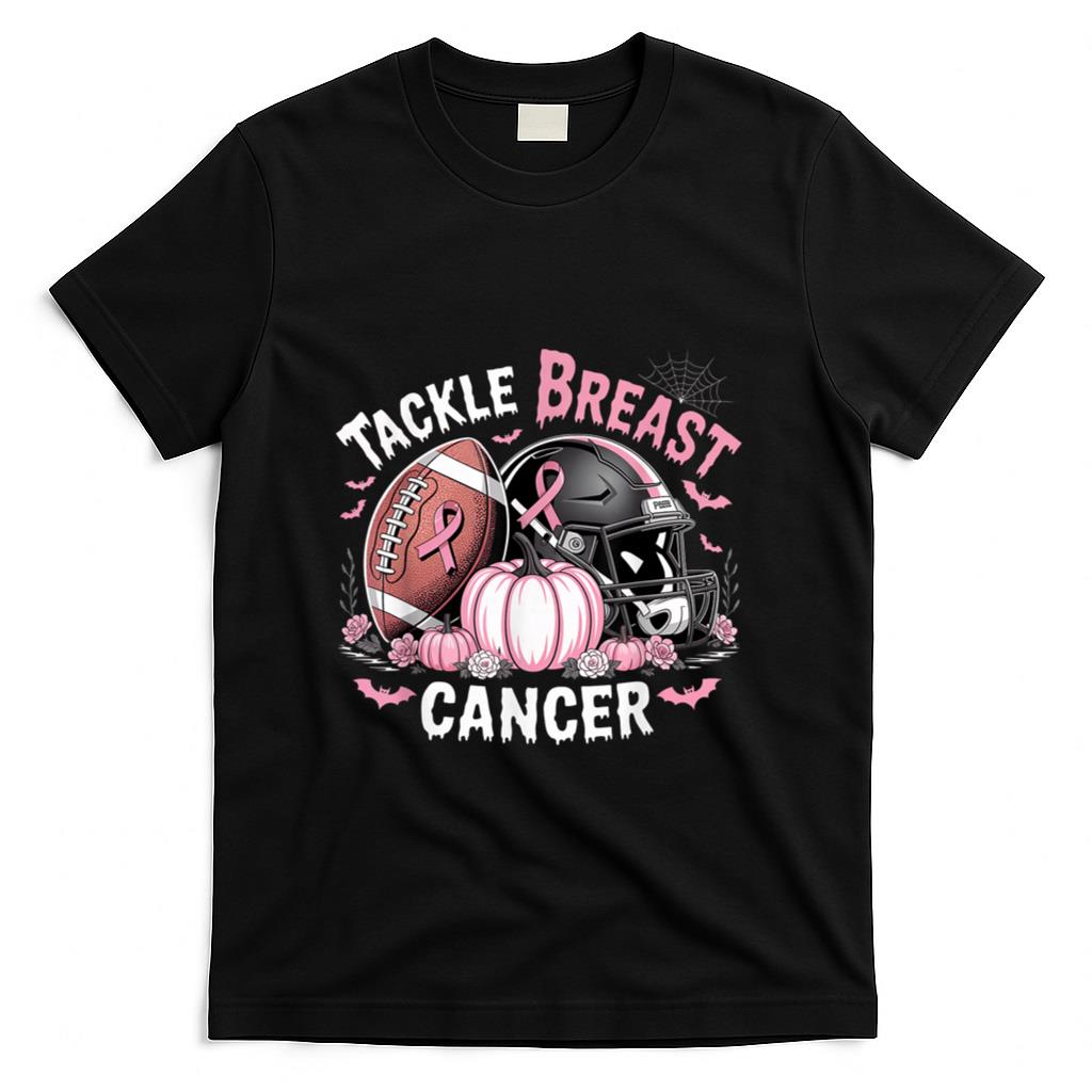 Tackle Breast Cancer Football Breast Cancer Awareness Month T-Shirt