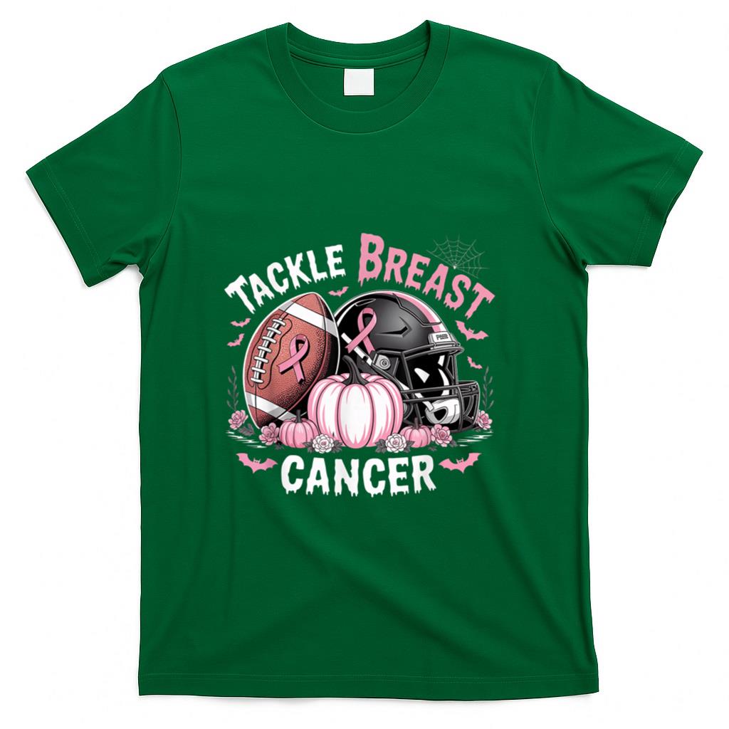 Tackle Breast Cancer Football Breast Cancer Awareness Month T-Shirt