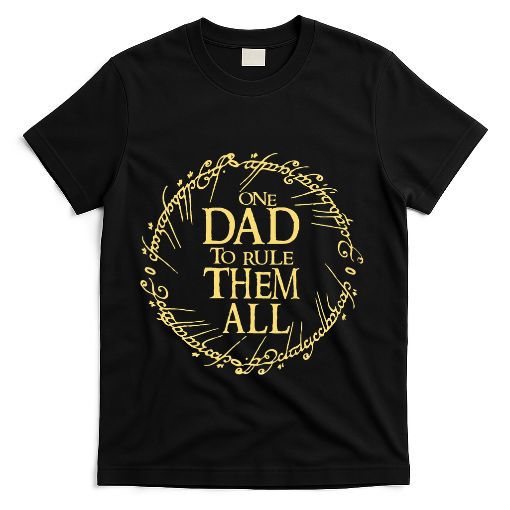 One Dad To Rule Them All Vintage Nerd Dad Father Day Apparel T-Shirt