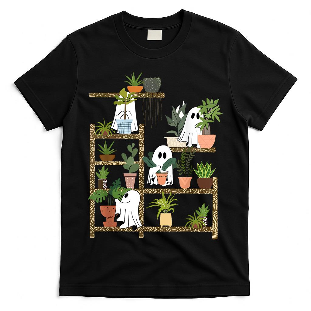 Funny Ghost Plant Halloween Spooky Season Trick Or Treat T-Shirt