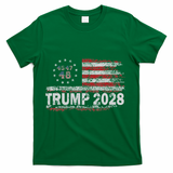45 47 48 Donald Trump 2028 American Flag Election Vintage T-Shirt - Green