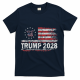 45 47 48 Donald Trump 2028 American Flag Election Vintage T-Shirt - Navy
