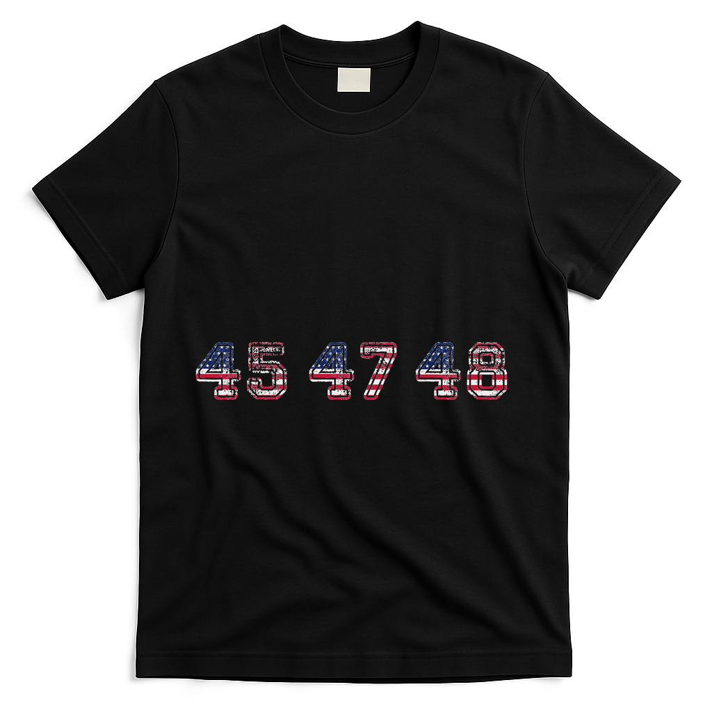 45 47 48 Trump 2024 2028 Flag Take American Back Vance 2028 T-Shirt - Black