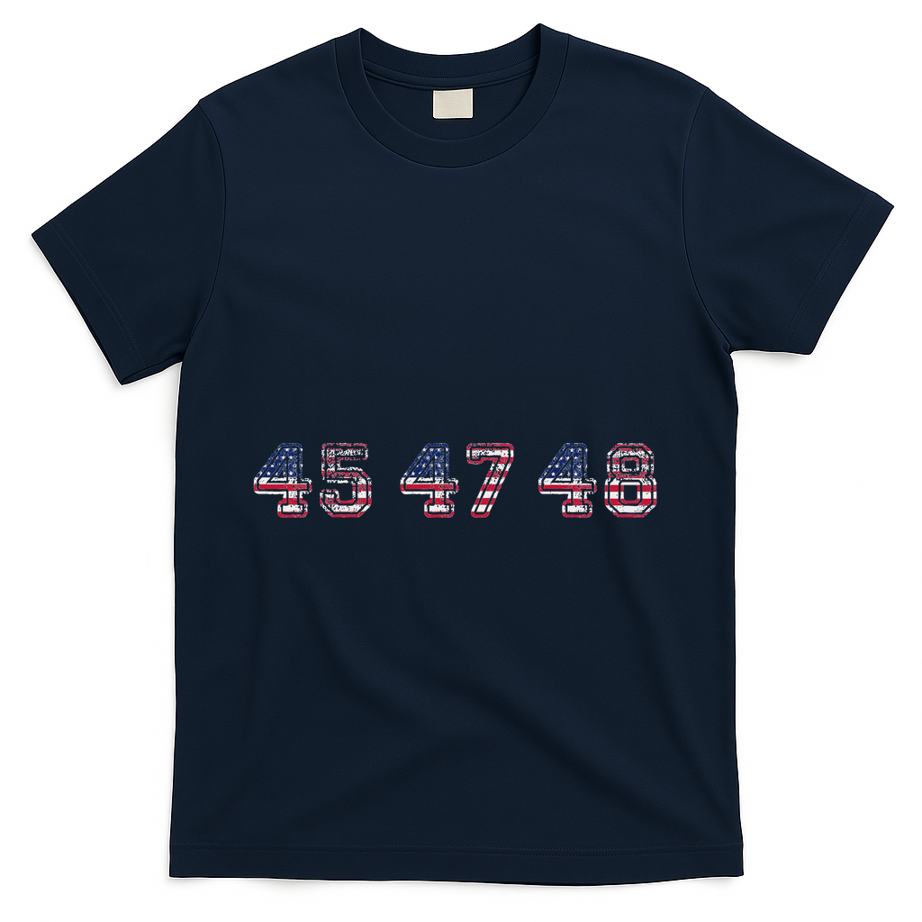 45 47 48 Trump 2024 2028 Flag Take American Back Vance 2028 T-Shirt - Navy