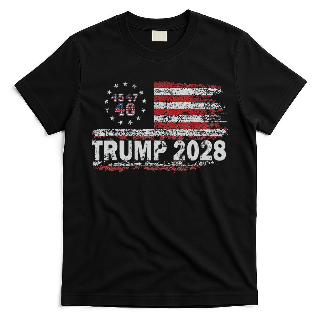 45 47 48 Donald Trump 2028 American Flag Election Vintage T-Shirt