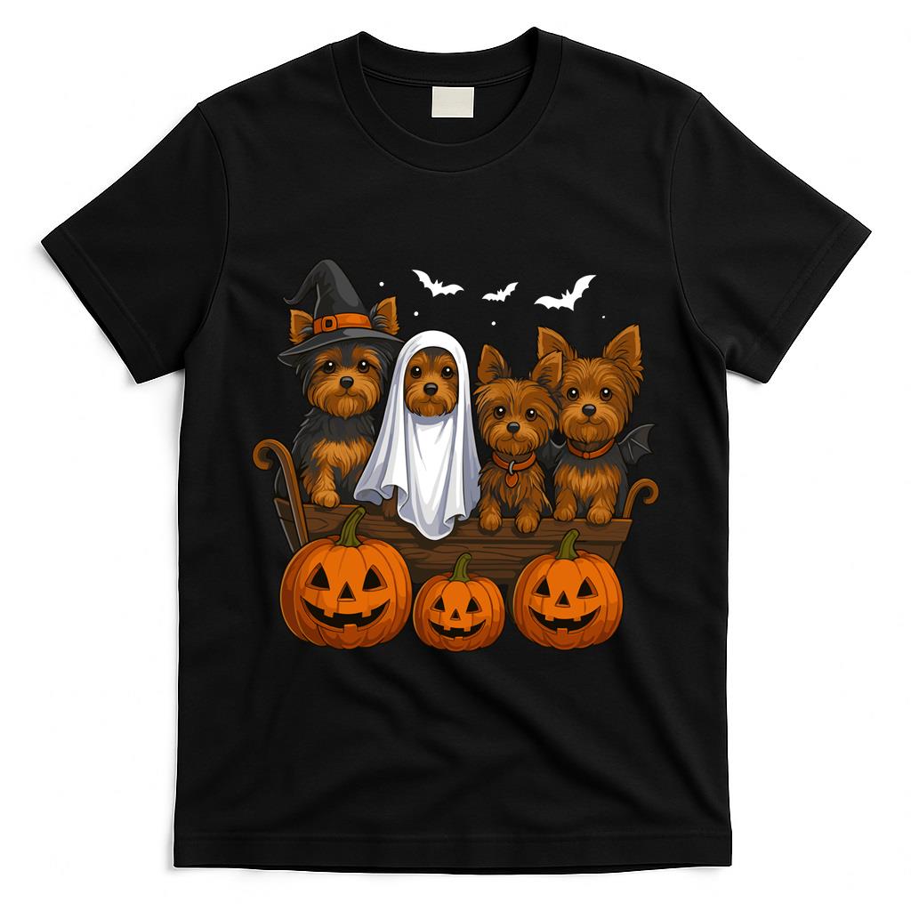 Yorkie Halloween Funny Yorkshire Terrier Dog Trick or Treat Long Sleeve T-Shirt