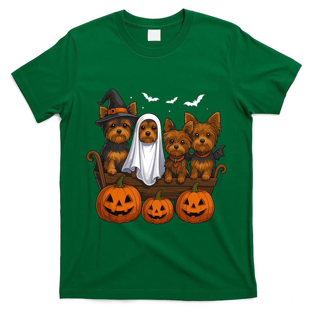 Yorkie Halloween Funny Yorkshire Terrier Dog Trick or Treat Long Sleeve T-Shirt