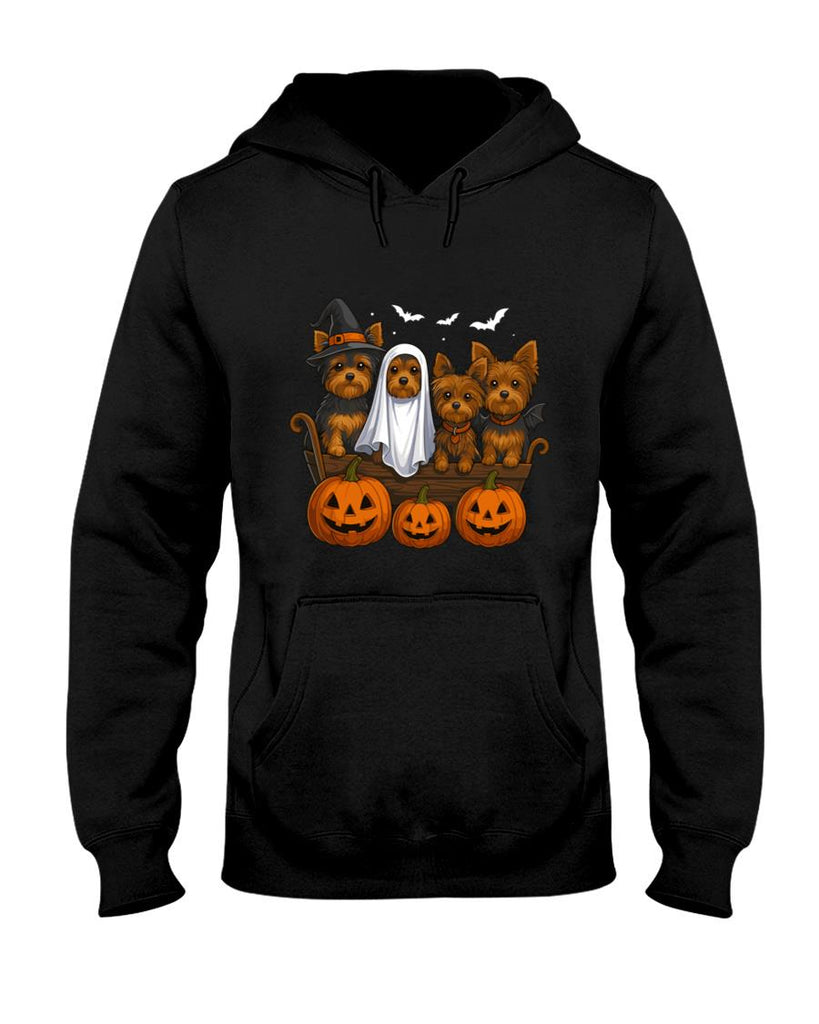 Yorkie Halloween Funny Yorkshire Terrier Dog Trick or Treat Long Sleeve T-Shirt