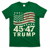 45 47 Usa Flag Trump Inauguration Day 2025 T-Shirt - Green