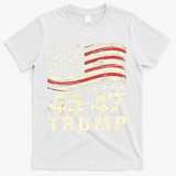 45 47 Usa Flag Trump Inauguration Day 2025 T-Shirt - White