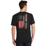 45 47 Trump 2024 American Flag Front And Back T-Shirt