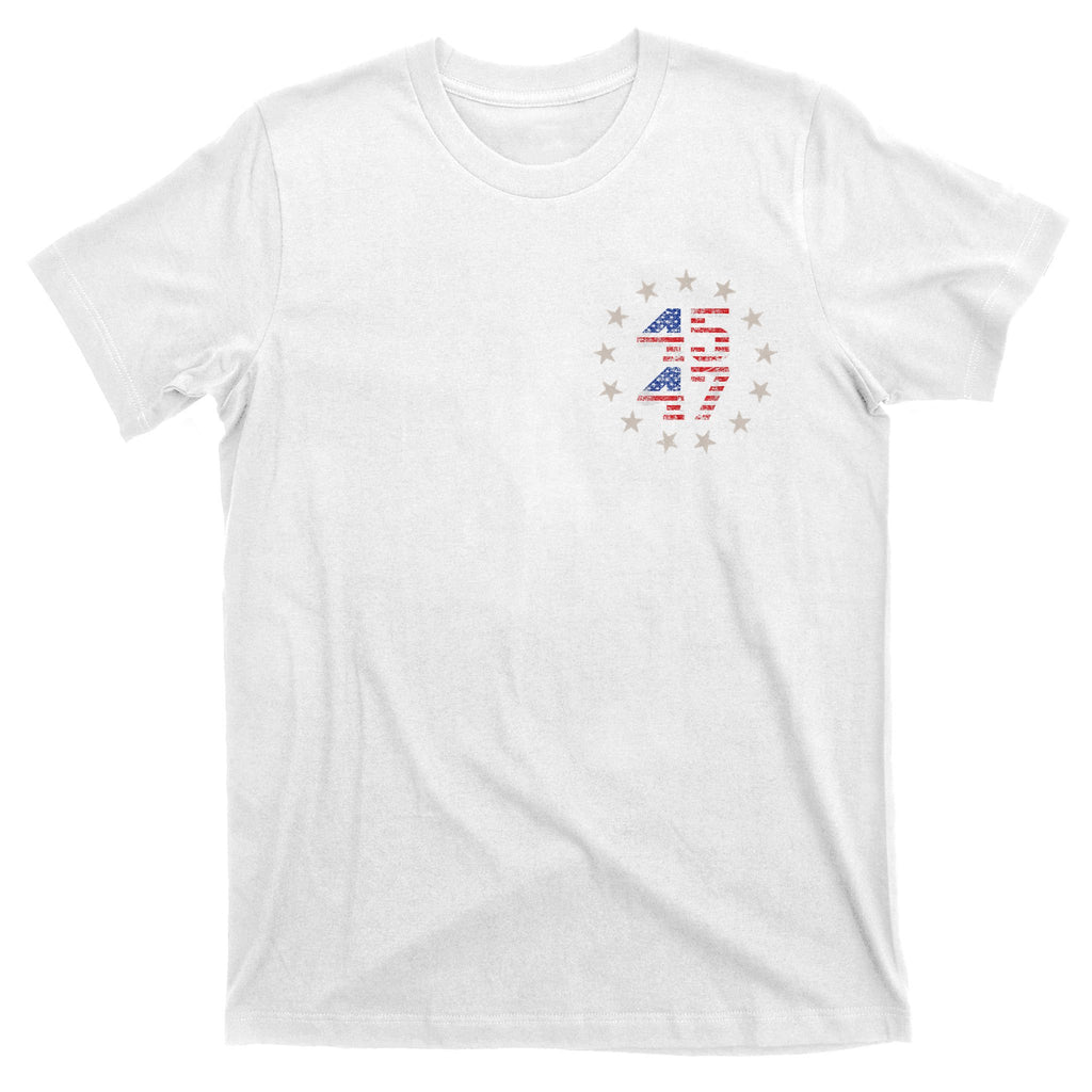 45 47 Trump 2024 American Flag Front And Back T-Shirt