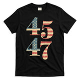 45 47 Trump 2024 Vintage Flag Design T-Shirt
