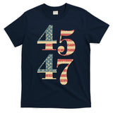 45 47 Trump 2024 Vintage Flag Design T-Shirt
