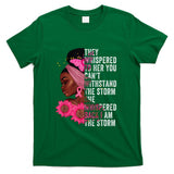 Im The Storm Black Women Breast Cancer Survivor Pink Ribbon T-Shirt_2