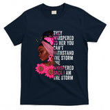Im The Storm Black Women Breast Cancer Survivor Pink Ribbon T-Shirt_2