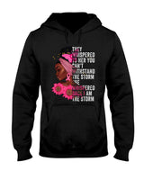 Im The Storm Black Women Breast Cancer Survivor Pink Ribbon T-Shirt_2