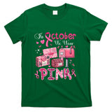 October We Wear Pink Breast Cancer Awareness Postal Worker T-Shirt