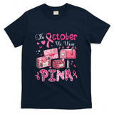 October We Wear Pink Breast Cancer Awareness Postal Worker T-Shirt