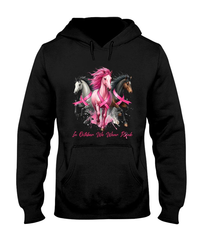 In October We Wear Pink Horse Breast Cancer Awareness Women T-Shirt