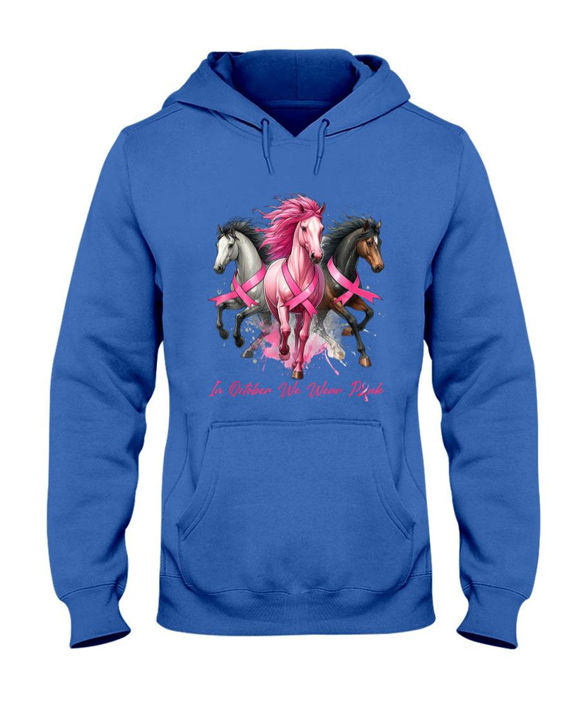 In October We Wear Pink Horse Breast Cancer Awareness Women T-Shirt