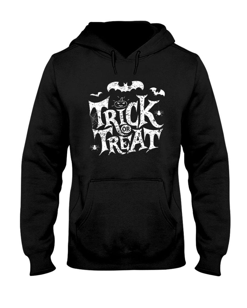 Trick or treat lettering with spider and bats. Fitted V-Neck T-Shirt