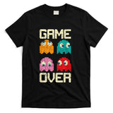 Retro Nostalgia - Vintage Game Over 80s Nostalgia Retro Arcade Ghost Old Gamer T-Shirt