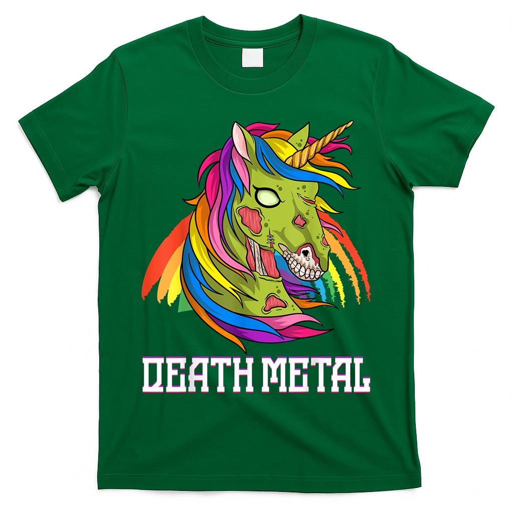 Death Metal Unicorn Magical Goth Genre Music Trick Or Treat T-Shirt