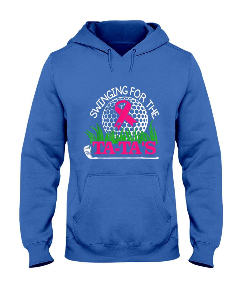 Breast Cancer Awareness Swinging For the Ta Tas Funny Golf T-Shirt