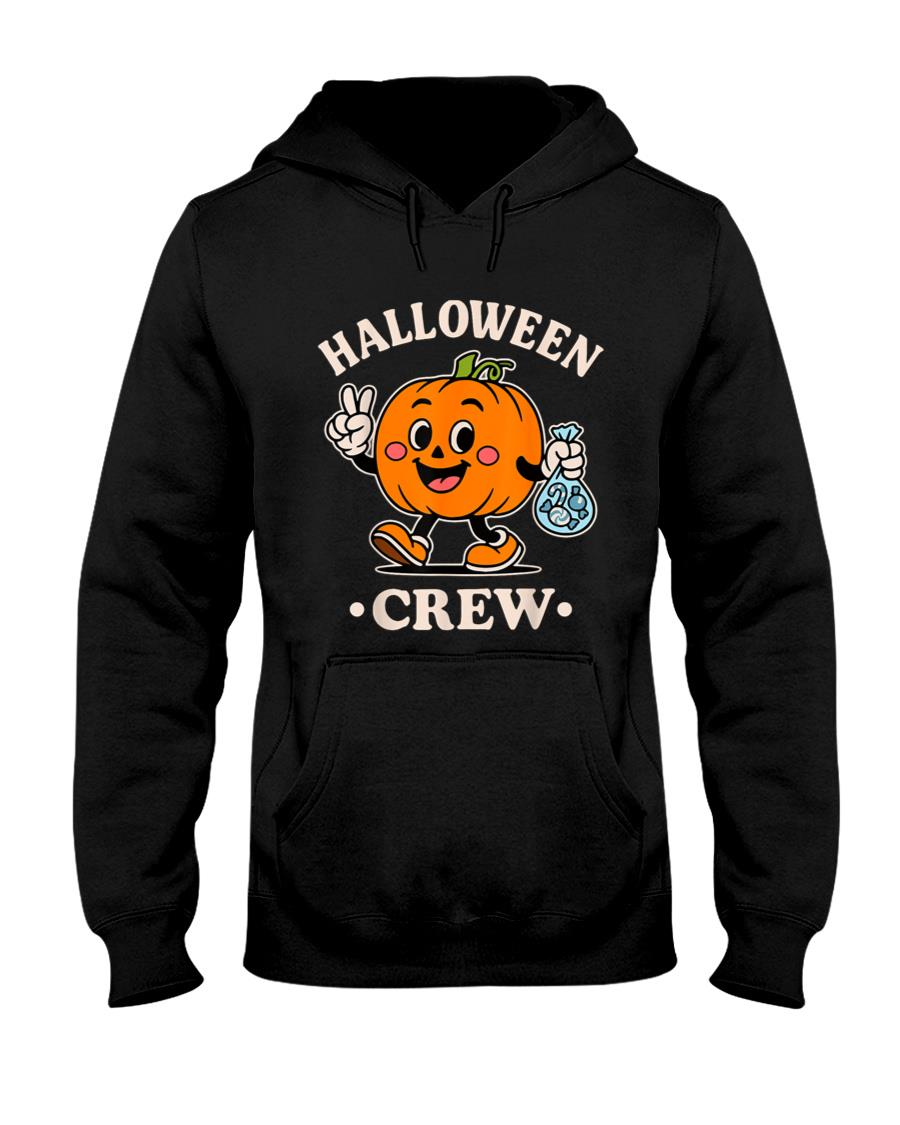 Halloween Crew Retro Pumpkin Trick or Treat T-Shirt