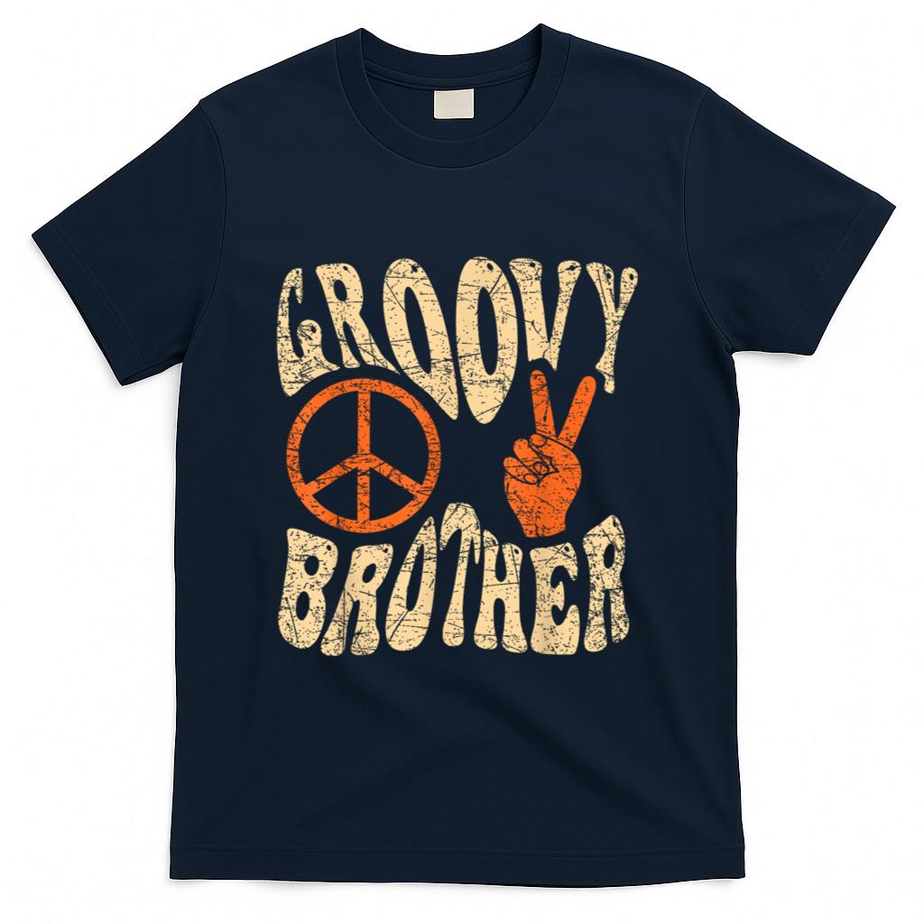 Retro Nostalgia - Groovy Brother 70s Aesthetic Nostalgia 1970's Retro Brother T-Shirt