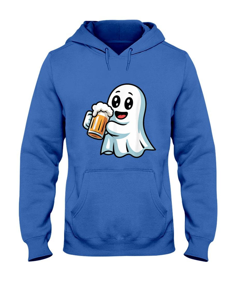 Halloween Boo Ghost Drinking Beer Kids Boys Trick or Treat T-Shirt