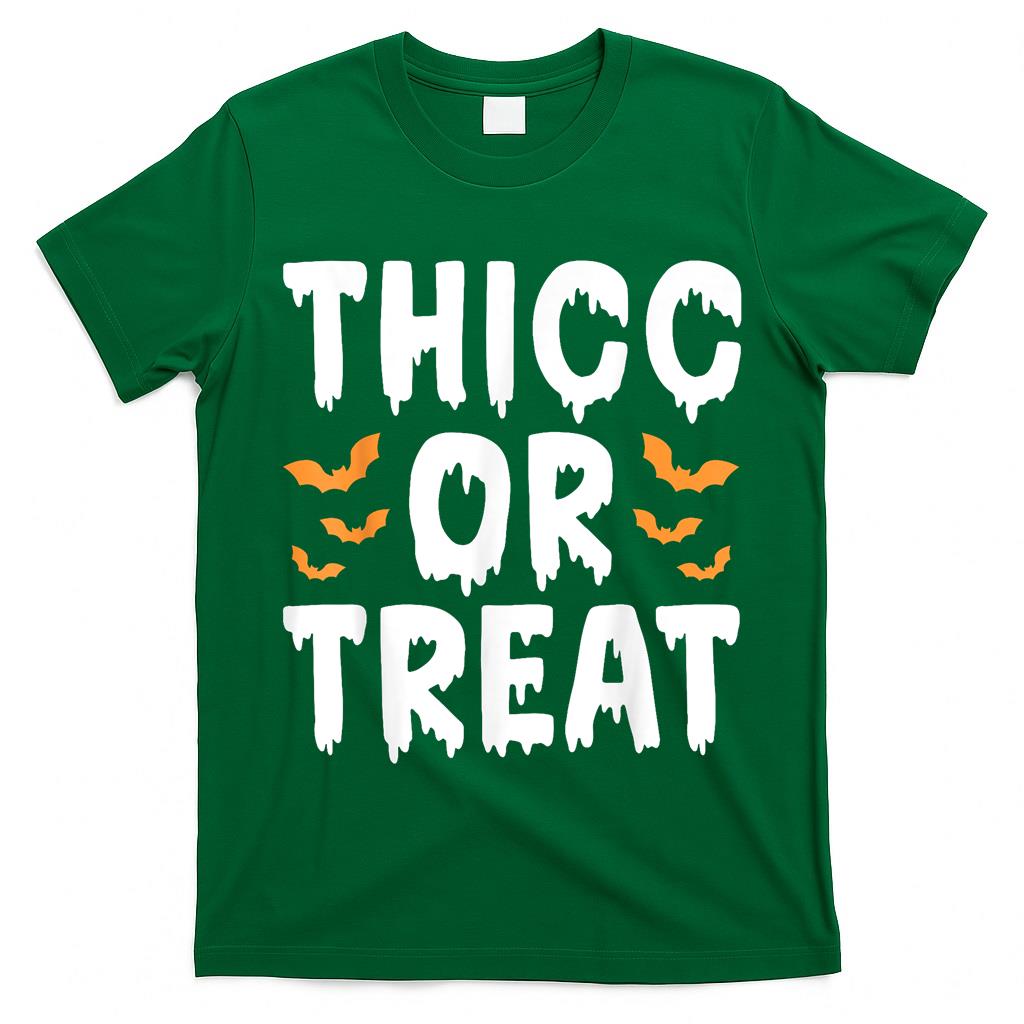Thicc Or Treat Spooky Halloween Trick Or Treat T-Shirt