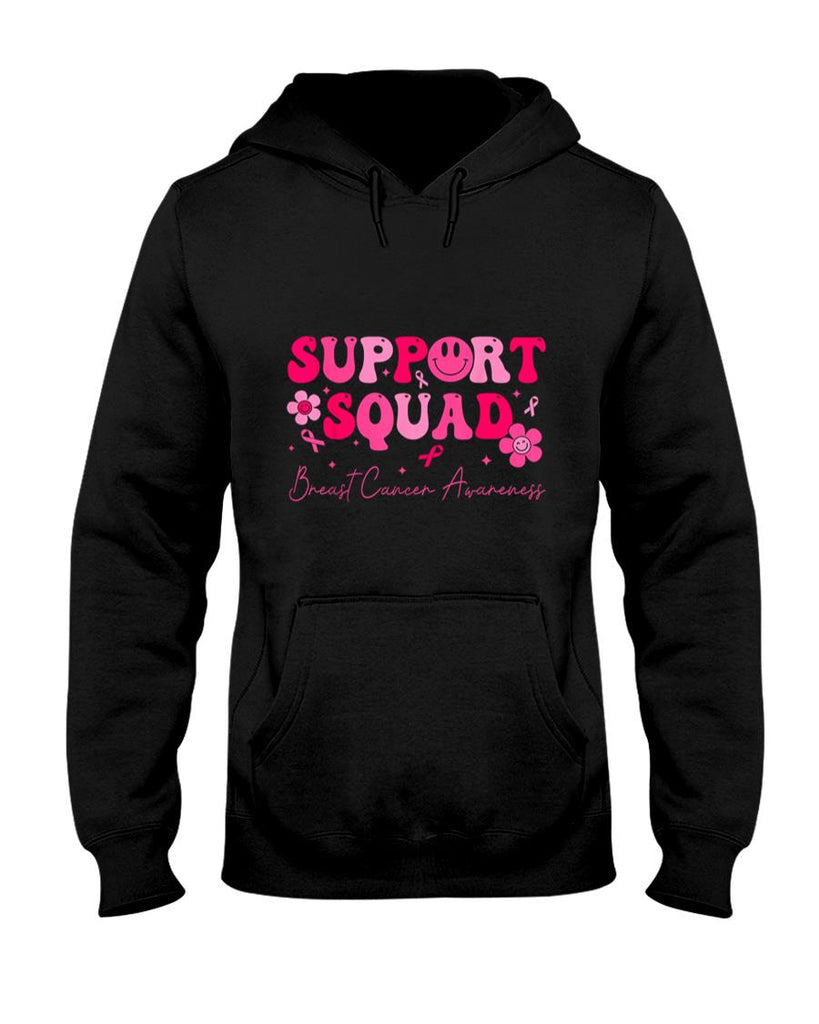 Retro Groovy Support Squad Breast Cancer Awareness T-Shirt