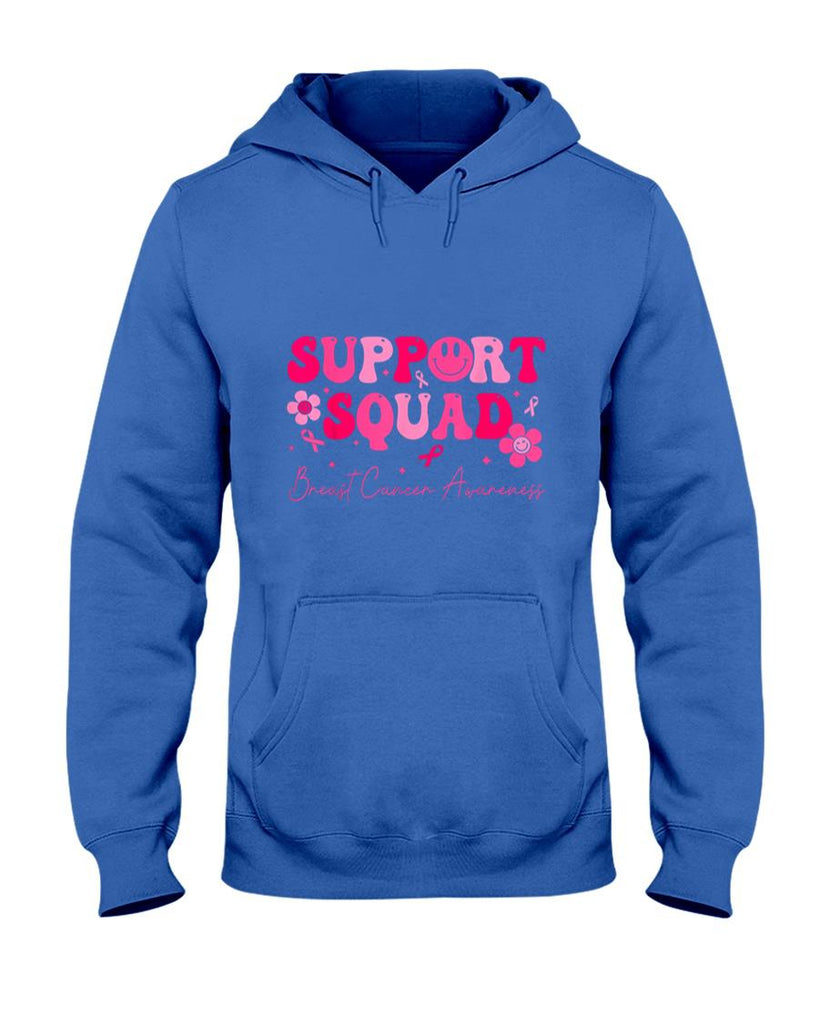 Retro Groovy Support Squad Breast Cancer Awareness T-Shirt