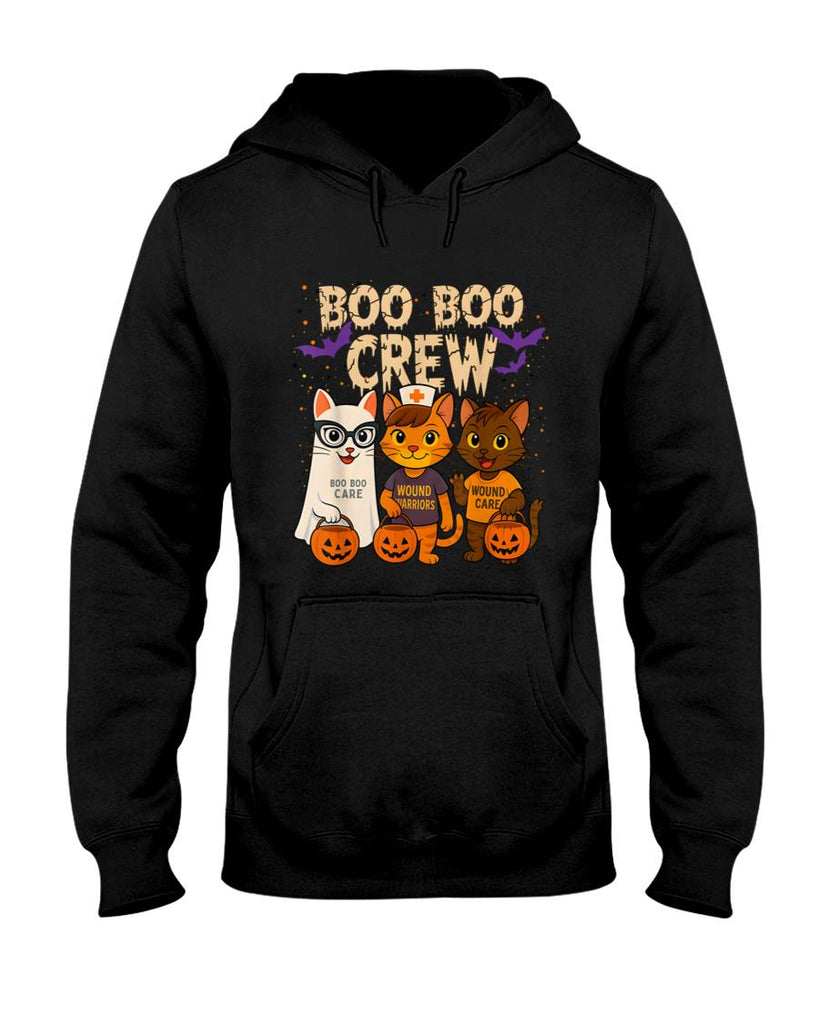Wound Care Nurse Halloween Cats Boo Crew Trick or Treat Star T-Shirt