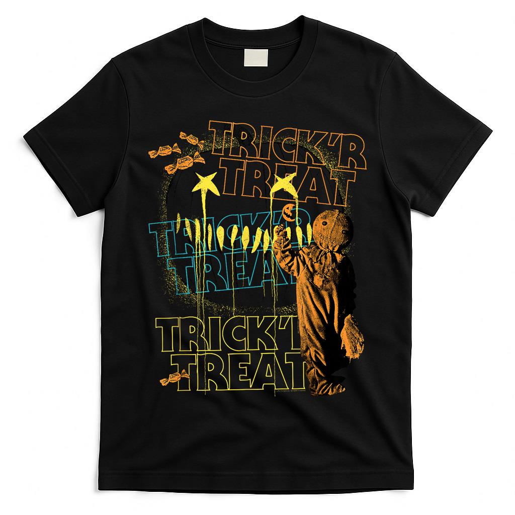 Trick r Treat Sam Graffiti Collage Halloween Horror Movie T-Shirt