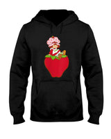 Retro Nostalgia - Womens Strawberry Shortcake Sitting On Strawberry Retro Nostalgia T-Shirt