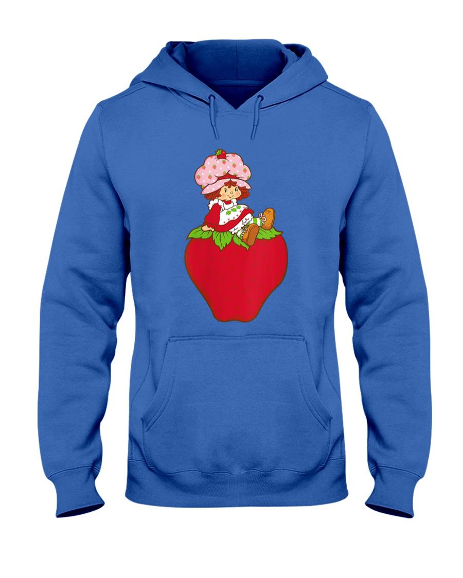 Retro Nostalgia - Womens Strawberry Shortcake Sitting On Strawberry Retro Nostalgia T-Shirt