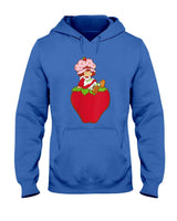 Retro Nostalgia - Womens Strawberry Shortcake Sitting On Strawberry Retro Nostalgia T-Shirt